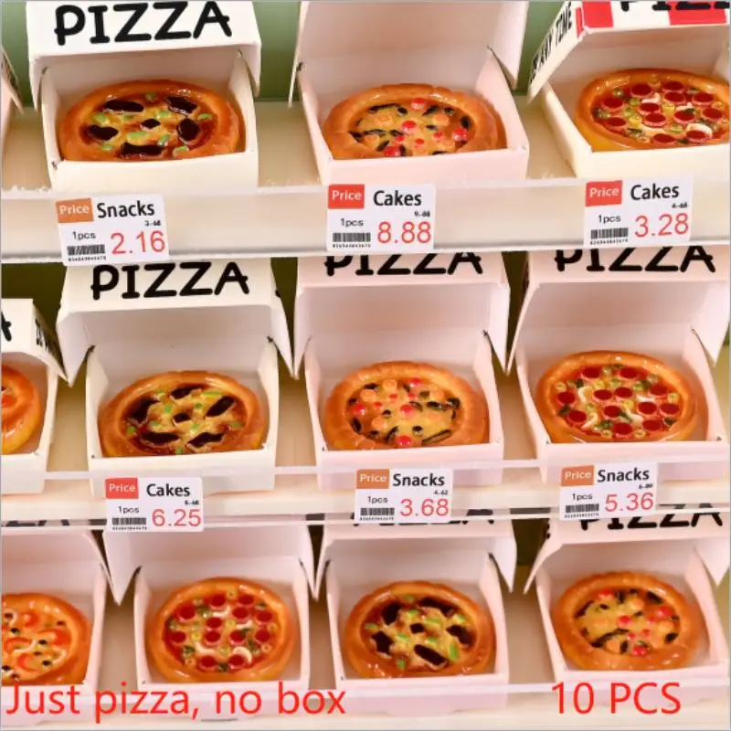 Kids Toys Play - 10 PCS Dollhouse Miniature Simulated Pizza