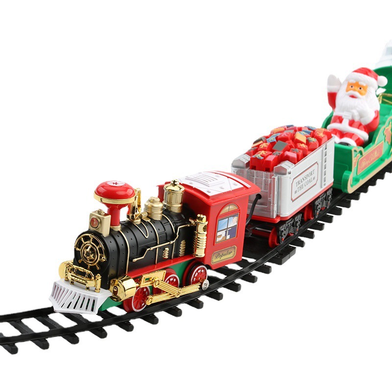 Kids Toys Xmas - Electric Christmas Train Set Musical Light