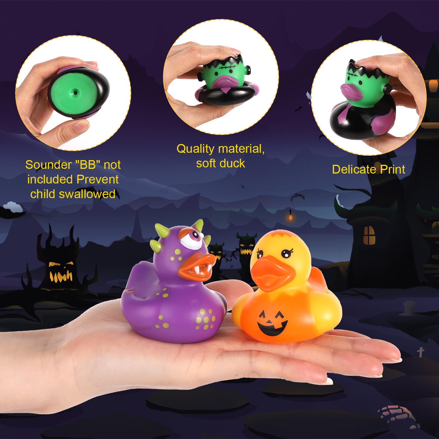 50/100PCS Halloween Rubber Duc - Rubber Duck Bath review and price