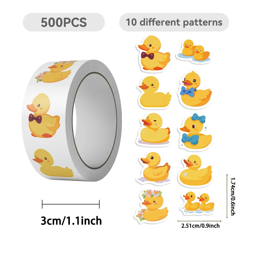 500pcs/Roll Cartoon Yellow Duc - Kids Toys Yellow review and price