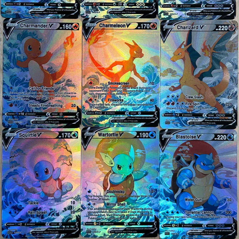 9Pcs/set DIY Anime PTCG Collec - Card Game Kids review and price