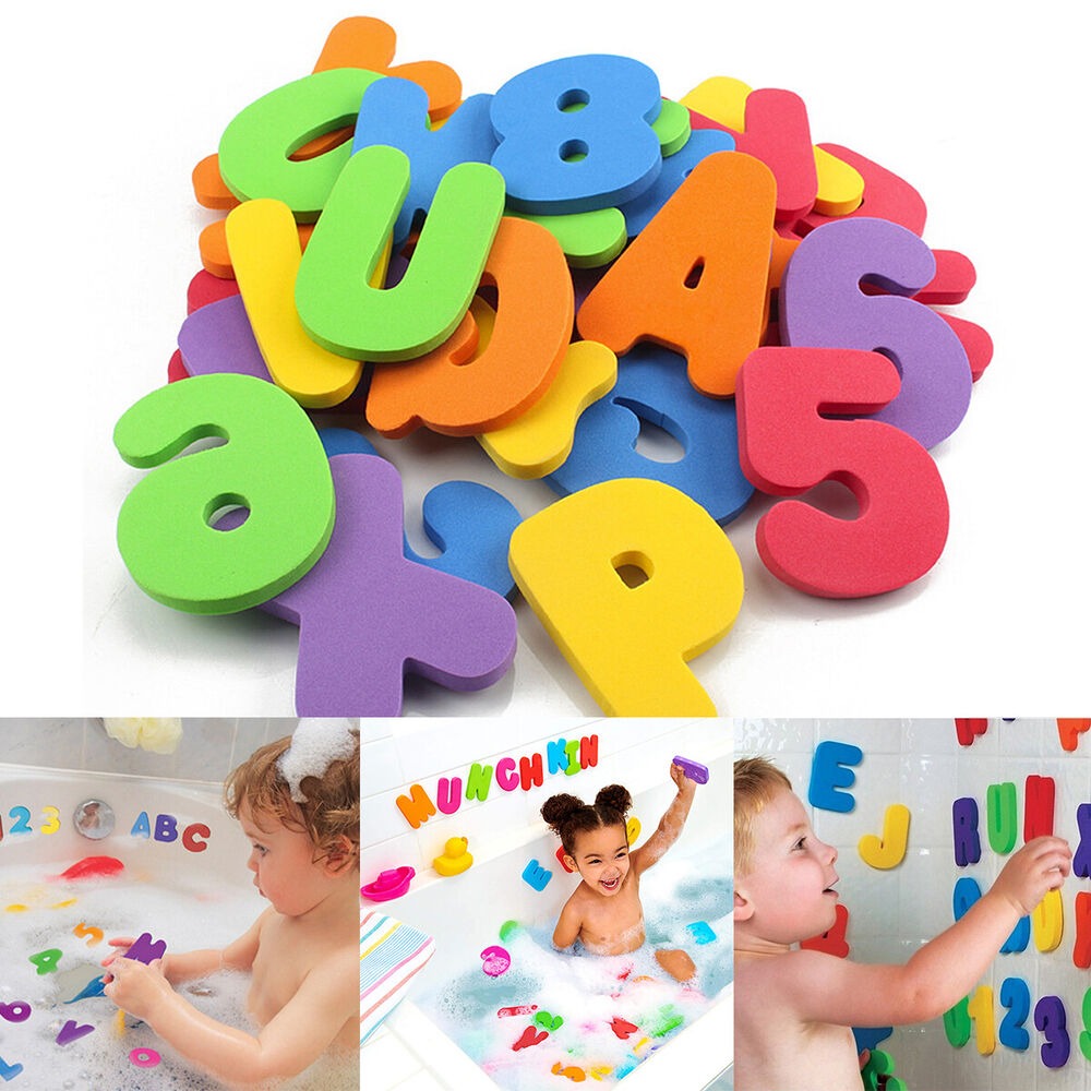 36 pcs Sticker Game Swimming P - Bath Letter Number Foam review and price